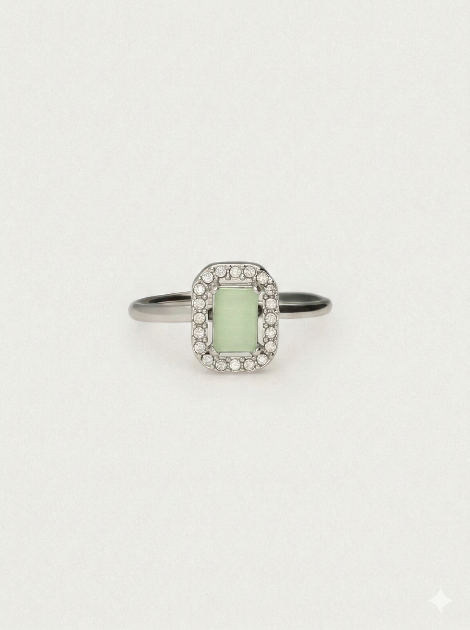 Earth | Zilveren Ring met Groene Steen